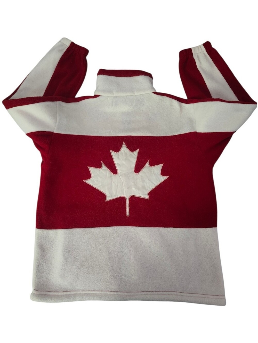 Roots Red and White Canada Athletic Zip Fleece Jacket - Picture 2 of 3